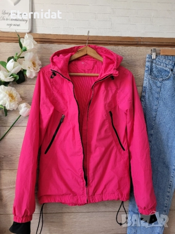 Розово спортно яке с качулка H&M , снимка 5 - Якета - 51863605