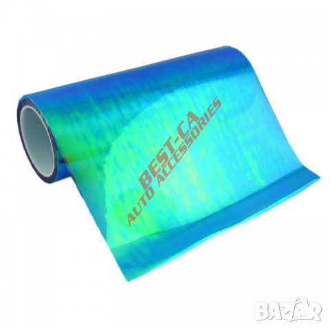 Хамелеоново ( navy blue ) предпазно защитно фолио за фарове, стопове и халогени  100х30 см., снимка 2 - Аксесоари и консумативи - 35588676