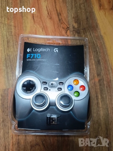 ЧИСТО НОВ, ЗАПЕЧАТАН Logitech G F710, 2.4 GHz безжичен джойстик с USB Nano, контролер с двойна..., снимка 6 - Друга електроника - 51636378