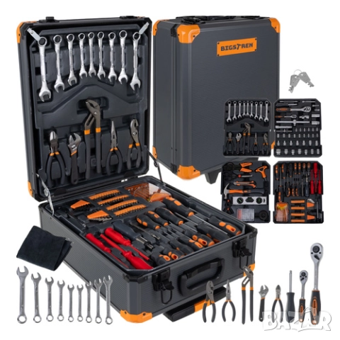 Куфар с инструменти 1000 части/Метален куфар за инструменти на колела, снимка 8 - Други инструменти - 52660468