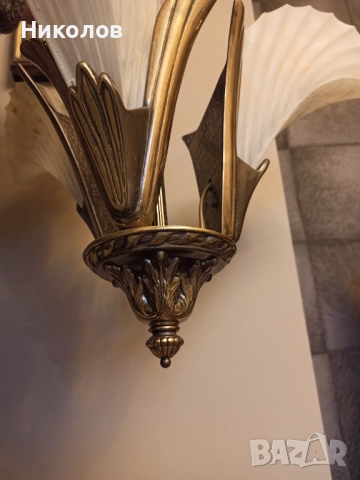 Полилей Арт Деко 3-ка, снимка 2 - Антикварни и старинни предмети - 52573205