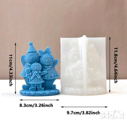 Молд семейство медени човечета, снимка 2 - Форми - 51846534