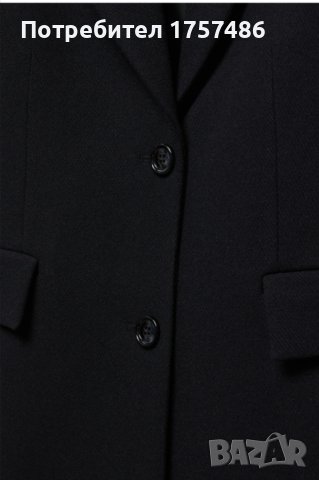 Черно палто Mango с вълна, снимка 6 - Палта, манта - 43240990