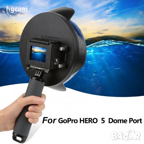 Dome Port устройство за снимане във вода + сенник за GoPro Hero 5 6 7, снимка 3 - Чанти, стативи, аксесоари - 27705432