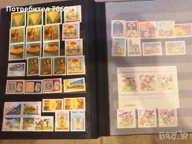 Голям класьор пощенски марки Бразилия, снимка 8 - Филателия - 33336835