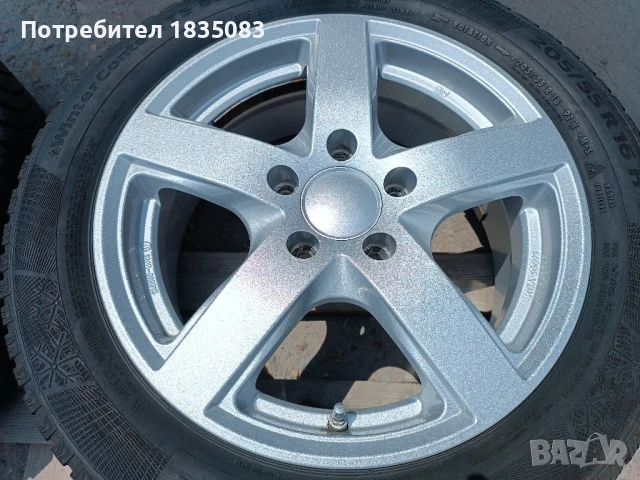 Лети джанти 16ки 5х112 OZ + зимни гуми 205/55/16 Continental, снимка 7 - Гуми и джанти - 50449287