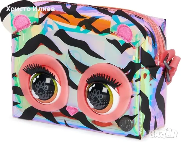 Детска Интерактивна чанта тигър PURSE PETS с отблясък и звуци Spin Master, снимка 4 - Други - 47833932