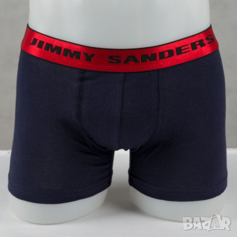 Памучни мъжки боксерки в тъмносиньо, черно и бяло марка Jimmy Sanders, снимка 4 - Бельо - 32475849