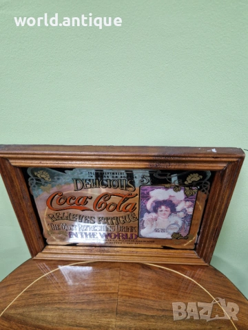 Уникално рядко антикварно колекционерско рекламно огледало Coca Cola, снимка 6 - Антикварни и старинни предмети - 53214415