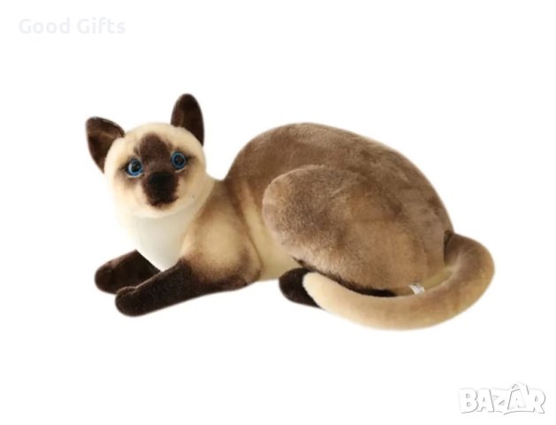 Плюшено коте Сиамска котка, снимка 2 - Плюшени играчки - 42938773