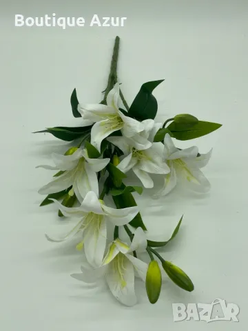 Изкуствени стръкове с лилии, снимка 3 - Изкуствени цветя - 50307411