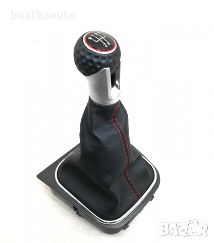 Топка скоростен лост с маншон червен шев VW Golf MK5,MK6, Jetta, EOS, снимка 4 - Аксесоари и консумативи - 27002215