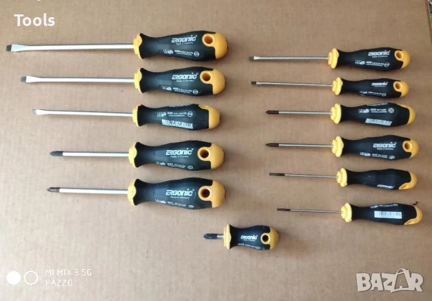 Felo ERGONIC soft handles 12 броя качествени кръстати прави отвертки, снимка 2 - Отвертки - 52886587