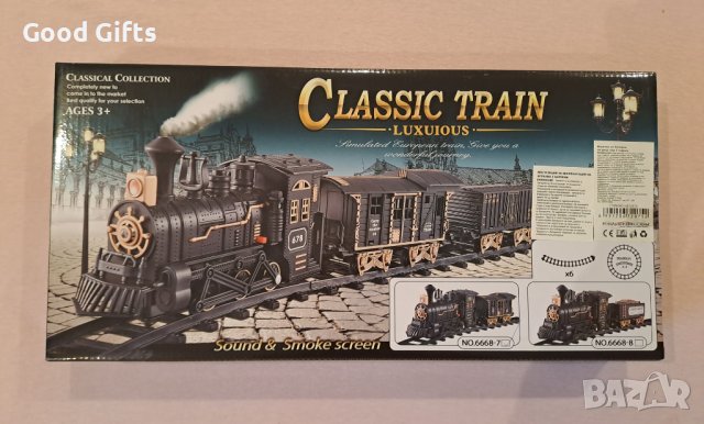 Ретро Детско влакче, 8 части със звуци и светлини, снимка 2 - Влакчета, самолети, хеликоптери - 43299076