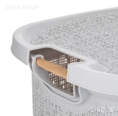 Кош за пране, светло Сив, 46x37x57,5 см, снимка 2 - Органайзери - 38036532