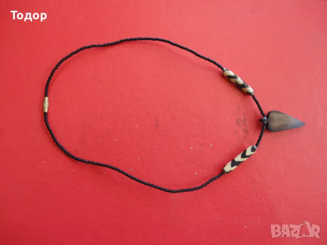 Колие гердан от рог и мъниста , снимка 4 - Колиета, медальони, синджири - 49613993