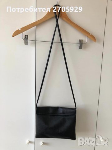 H&M черна кожена чанта кросбоди, снимка 4 - Чанти - 39912519