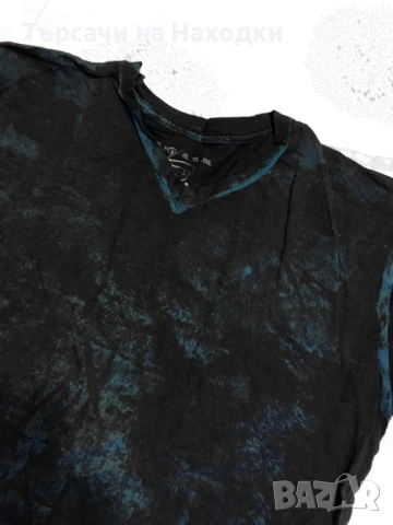 Мъжка тениска Affliction Standard Series Distressed Dark Blue wash  M Med, снимка 2 - Тениски - 50872279