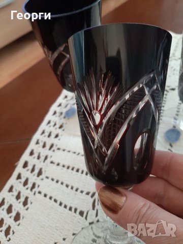 Червен кристал чаши, снимка 4 - Чаши - 39958290