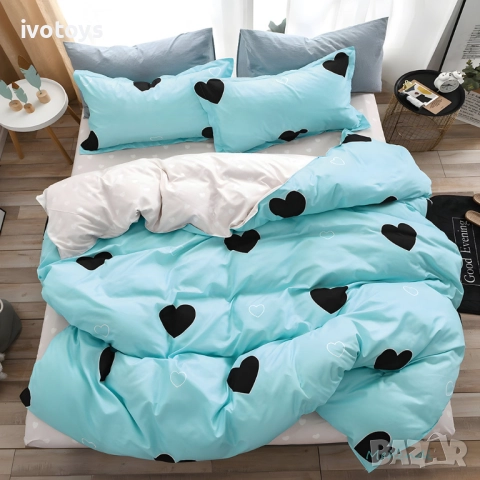 Двулицево спално бельо с два горни плика, 7 части - Код WS18385