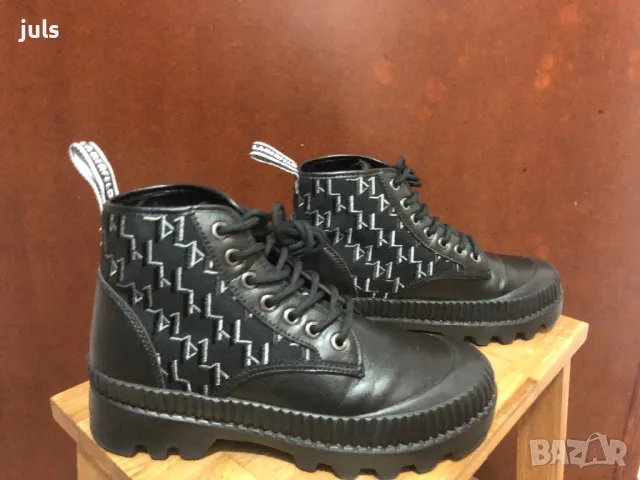 KARL LAGERFELD - Дамски боти с монограми, снимка 2 - Дамски боти - 49335699