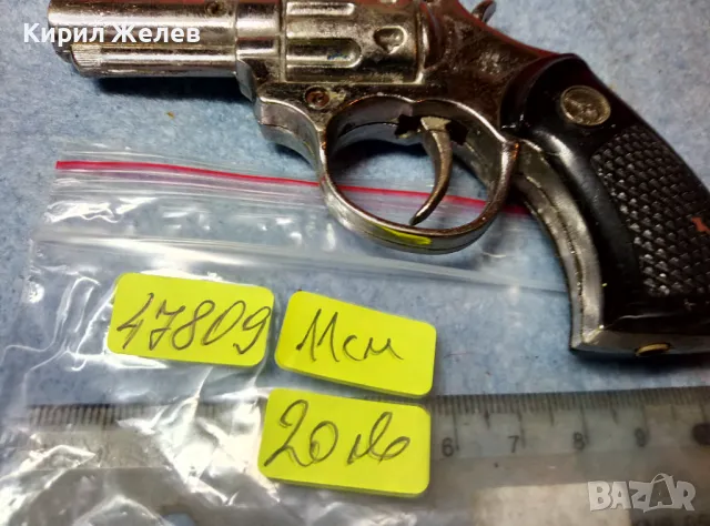 СТАРА КОЛЕКЦИОНЕРСКА ФИГУРАЛНА ГАЗОВА ЗАПАЛКА ПИСТОЛЕТЧЕ Тип РЕВОЛВЕР 47809, снимка 13 - Запалки - 47969062