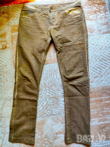 Италиански дънки Alcott 53, слим, № 36 (L), шоколадов цвят , снимка 4 - Дънки - 53128034