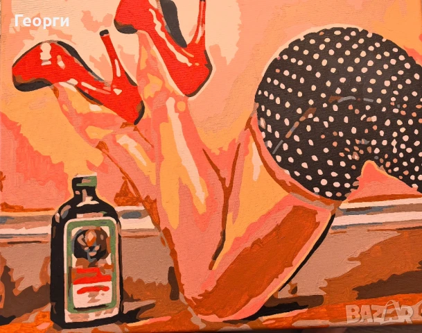 Йегермайстер - ръчно рисувана картина 40х50