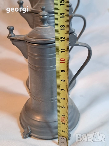 комплект 4 цинкови кани с похлупак 32/1, снимка 9 - Антикварни и старинни предмети - 53093089