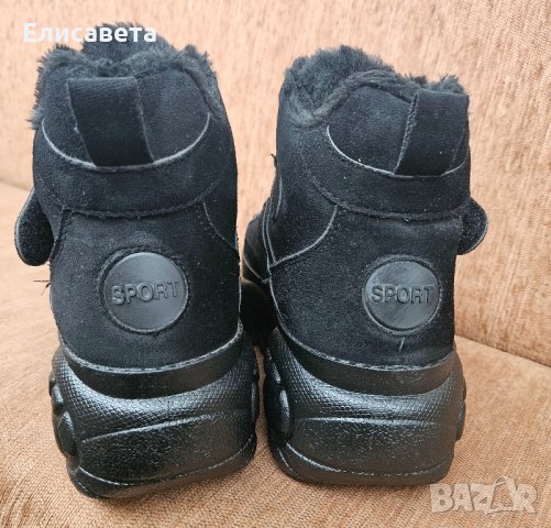 Дамски боти на платформа в черен цвят , снимка 3 - Дамски боти - 43409696