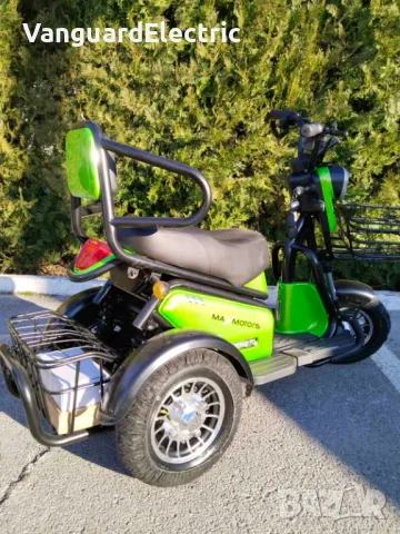 Двуместна електрическа триколка Vanguard Pudding 1800W-48V-20Ah - GREEN, снимка 3 - Други стоки за дома - 43866218