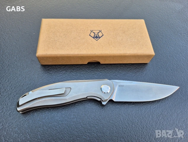 Сгъваем нож SHIROGOROV модел 2025г,стомана М390,титаниева дръжка,SH203, снимка 2 - Ножове - 51037496