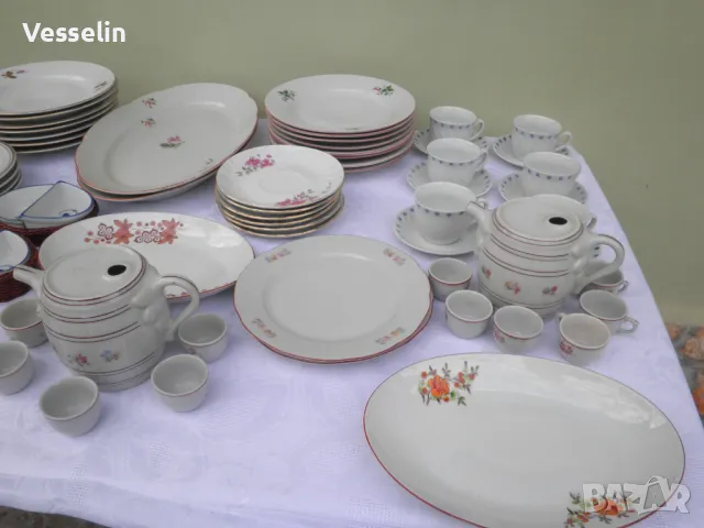 Стари порцеланови и стъклени чинии, купи, сервизи подстакани и др., снимка 5 - Сервизи - 20739003