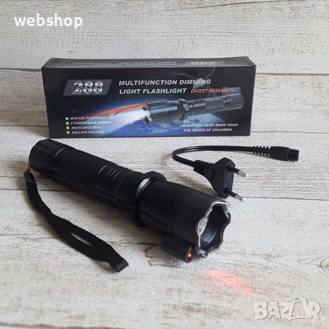 3в1 Фенер с Лазер и Електрошок , Акумулаторна батерия, снимка 3 - Измервателни инструменти - 43114578