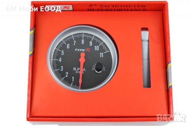 Измервателен тунинг уред оборотомер с осветление 5 инча тахометър, снимка 2 - Аксесоари и консумативи - 32297517
