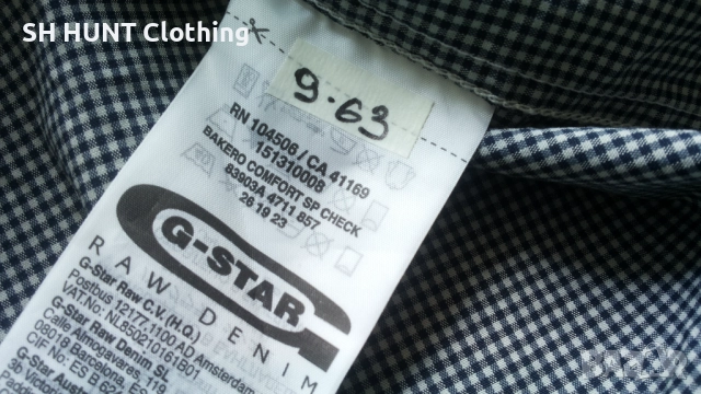 G-Star COMFORT SP BAKERO CHECK Shirt размер M / L мъжка еластична риза 9-63, снимка 14 - Ризи - 52159865
