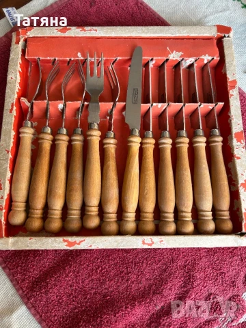 Комплект прибори за торта , Габрово,  винтидж