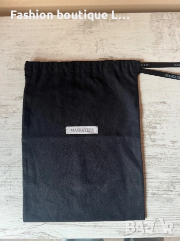 Луксозна черна противопрахова торбичка със сатенени връзки на марката MASKATEER 🖤