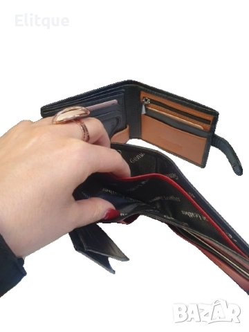 Стилно мъжко портмоне от естествена к., снимка 5 - Портфейли, портмонета - 52895602