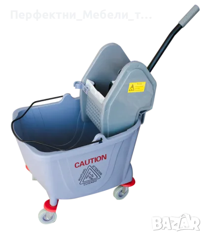 Професионална единична/двойна кофа за почистване с преса за изцеждане-от 20 л.до 36 л., снимка 3 - Обзавеждане за заведение - 49575122