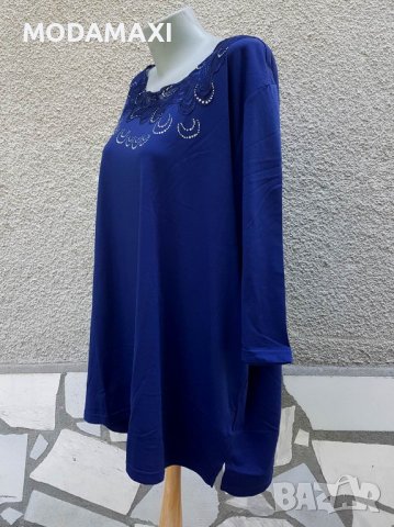8XL Нова блуза M. Collection в синьо, снимка 7 - Туники - 37340486