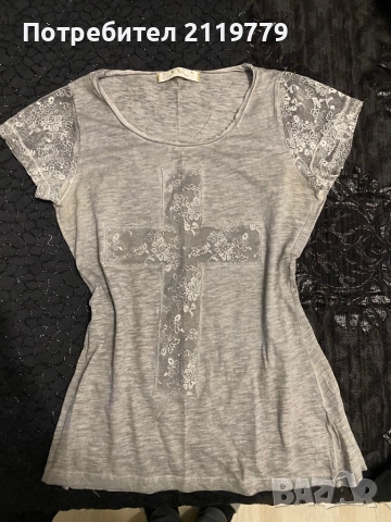 Дамски блузи с къс ръкав 4 бр за 10 лв, снимка 7 - Тениски - 52416991