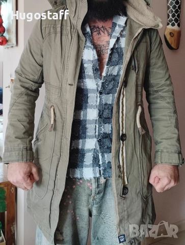 GAASTRA топла военна парка шуба с дебела подплата качулка Хл, снимка 17 - Якета - 52591401