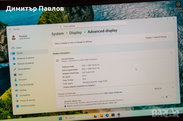 Dell Precision 3570 / i7-1265u / 32GB / 1TB / T550 / FullHD IPS, снимка 5 - Лаптопи за работа - 52720641