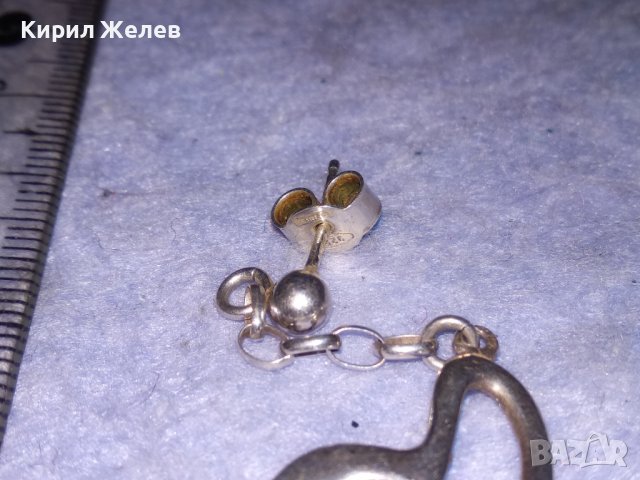 СРЕБЪРНО СЪРЧИЦЕ ФЕШЪН АРТ ОБЕЦА СРЕБРО 925 ИТАЛИАНСКА БУТИКОВА МНОГО КРАСИВА 21044, снимка 8 - Обеци - 40487739