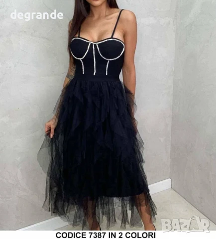 Ефектна черна рокля с бюстие, снимка 6 - Рокли - 51001903