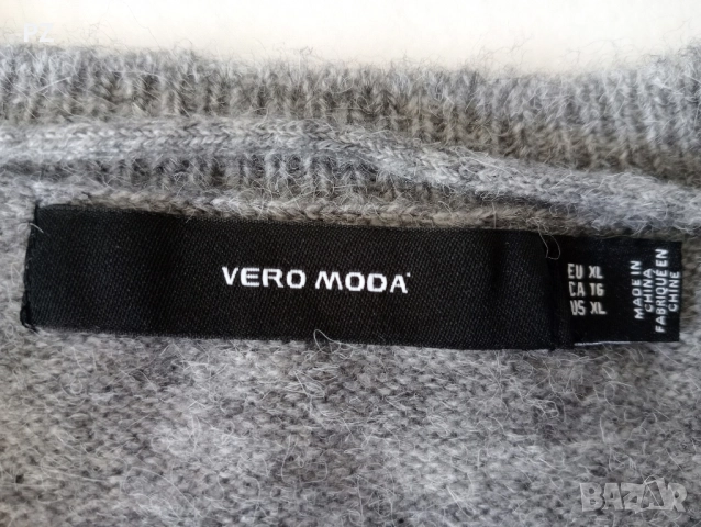 Сив вълнен пуловер Vero moda, снимка 2 - Блузи с дълъг ръкав и пуловери - 52256754