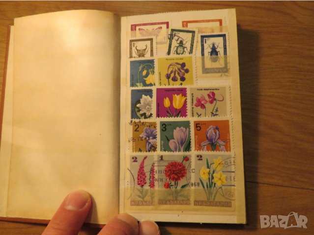 Колекция от 150 стари пощенски марки - кафява корица - птици, кучета, цветя, красиви местности, снимка 2 - Филателия - 40792317