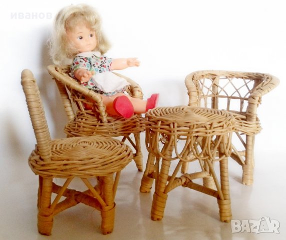 Мебелни миниатюри , мебели за кукли - естествен ратан, снимка 3 - Колекции - 26626741
