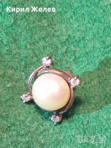 СКЪПОЦЕННА АРТ ДЕКО ПЕРЛЕНА СРЕБЪРНА ОБЕЦА ОКСИДИРАНО СРЕБРО 925 с ЕСТЕСТВЕНА ПЕРЛА и ЦИРКОНИ 25699, снимка 13 - Обеци - 35820501